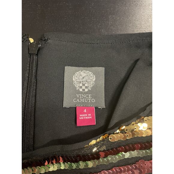 Vince Camuto Women's Sequin Colorful Party Cocktail Mini Dress Size 4 Festive - Picture 10 of 10